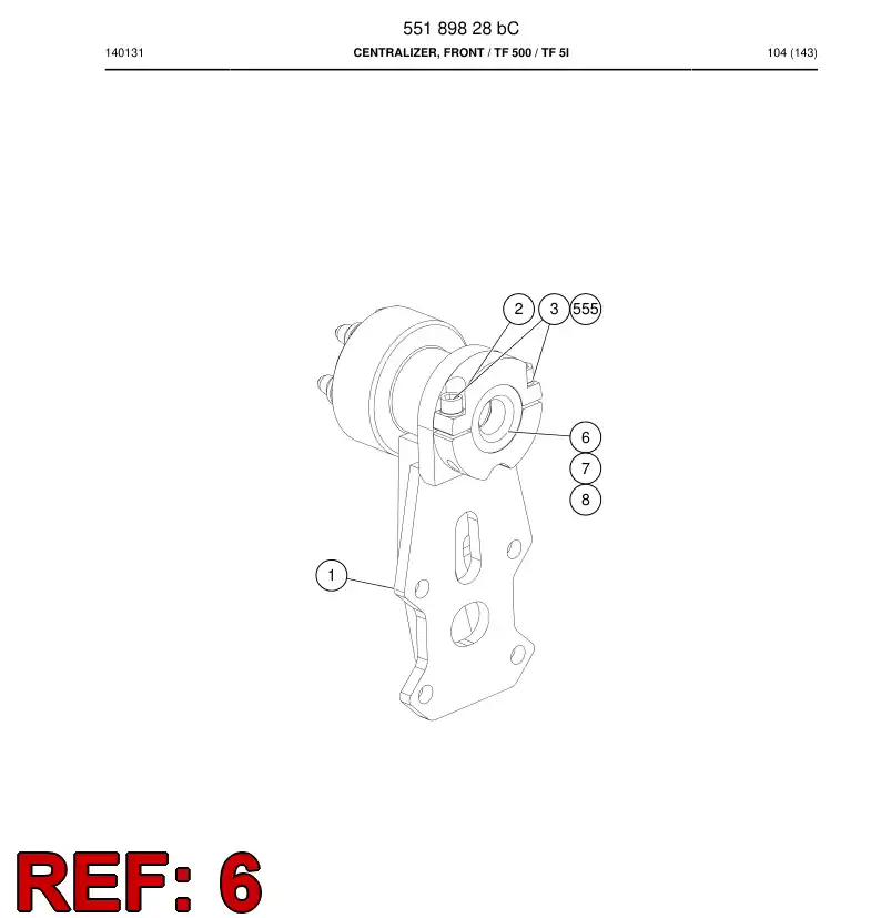 55158375 551 583 75 Slipper Pad - Sandvik Technical Drawing
