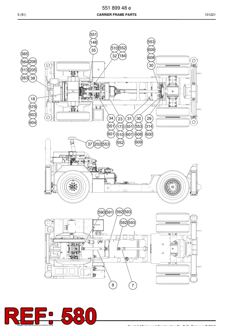 55158548 551 585 48 Washer - Sandvik Technical Drawing