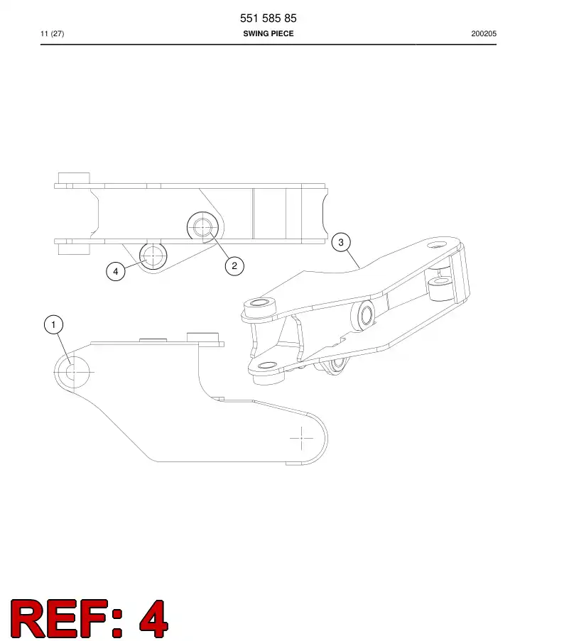 55158586 551 585 86 Bushing, Bearing - Sandvik Technical Drawing