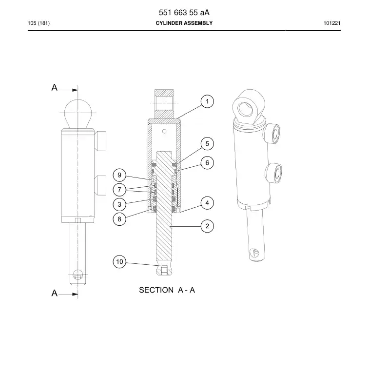 55158643a 551 586 43a SEAL KIT - Sandvik Technical Drawing