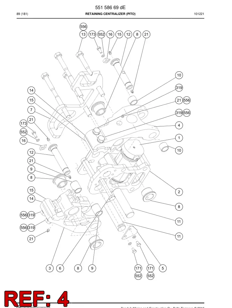 55158674a 551 586 74a Jaw - Sandvik Technical Drawing