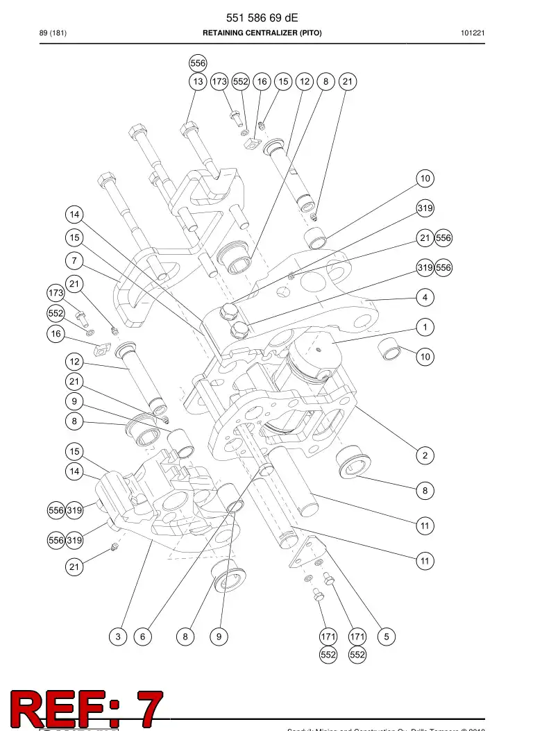 55158678 551 586 78 Plate - Sandvik Technical Drawing
