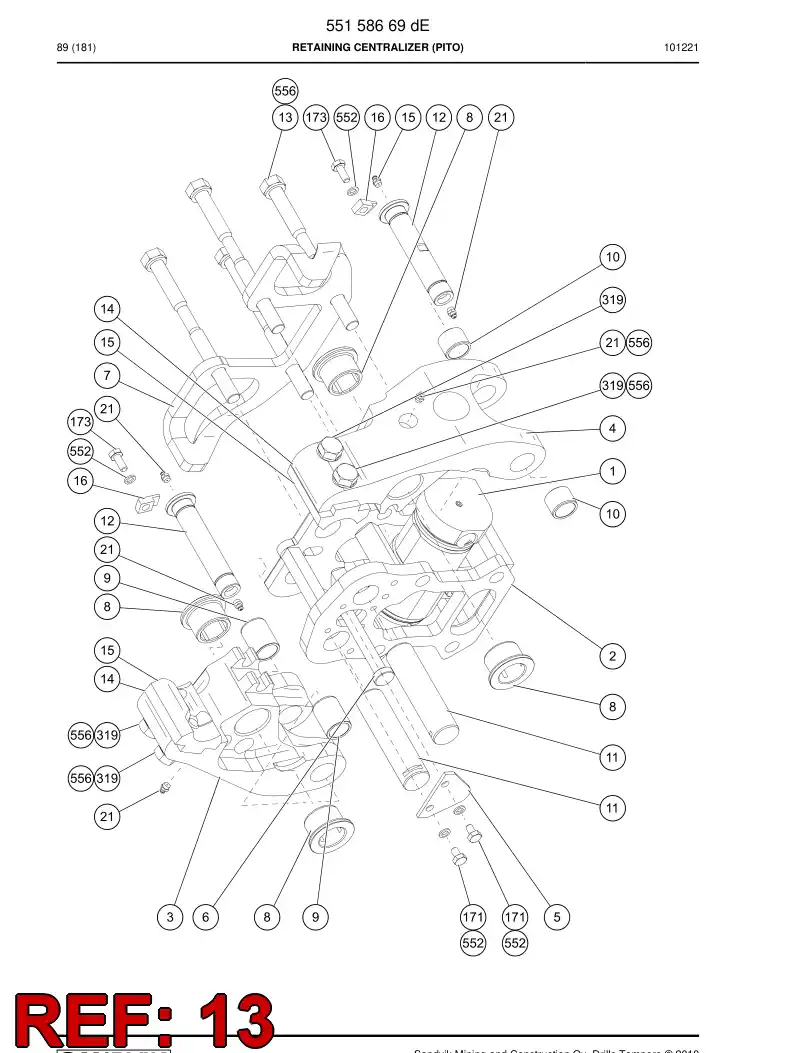 55158684 551 586 84 Screw - Sandvik Technical Drawing