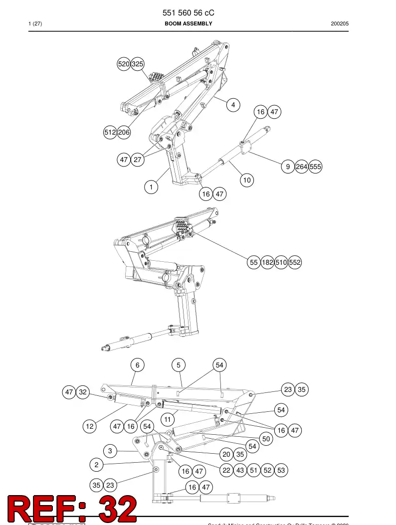 55158701 551 587 01 Pin - Sandvik Technical Drawing