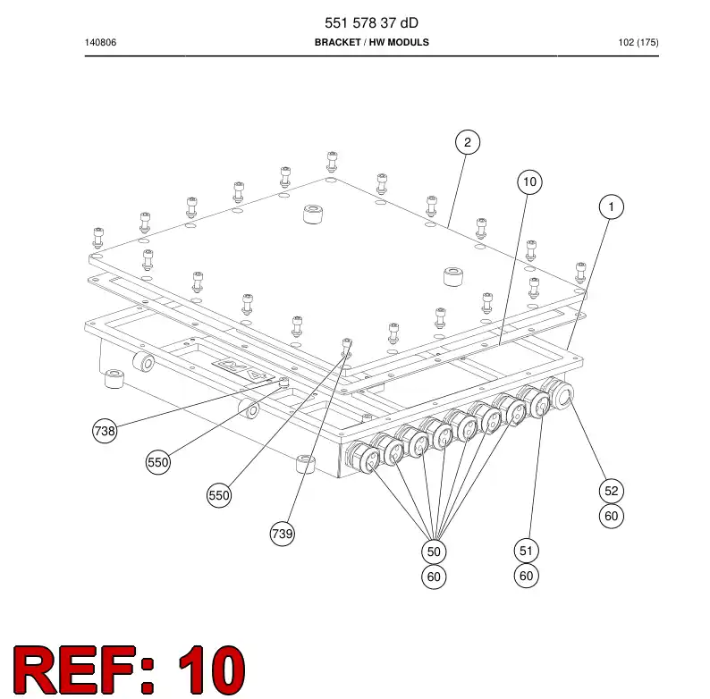 55158822 551 588 22 Gasket - Sandvik Technical Drawing