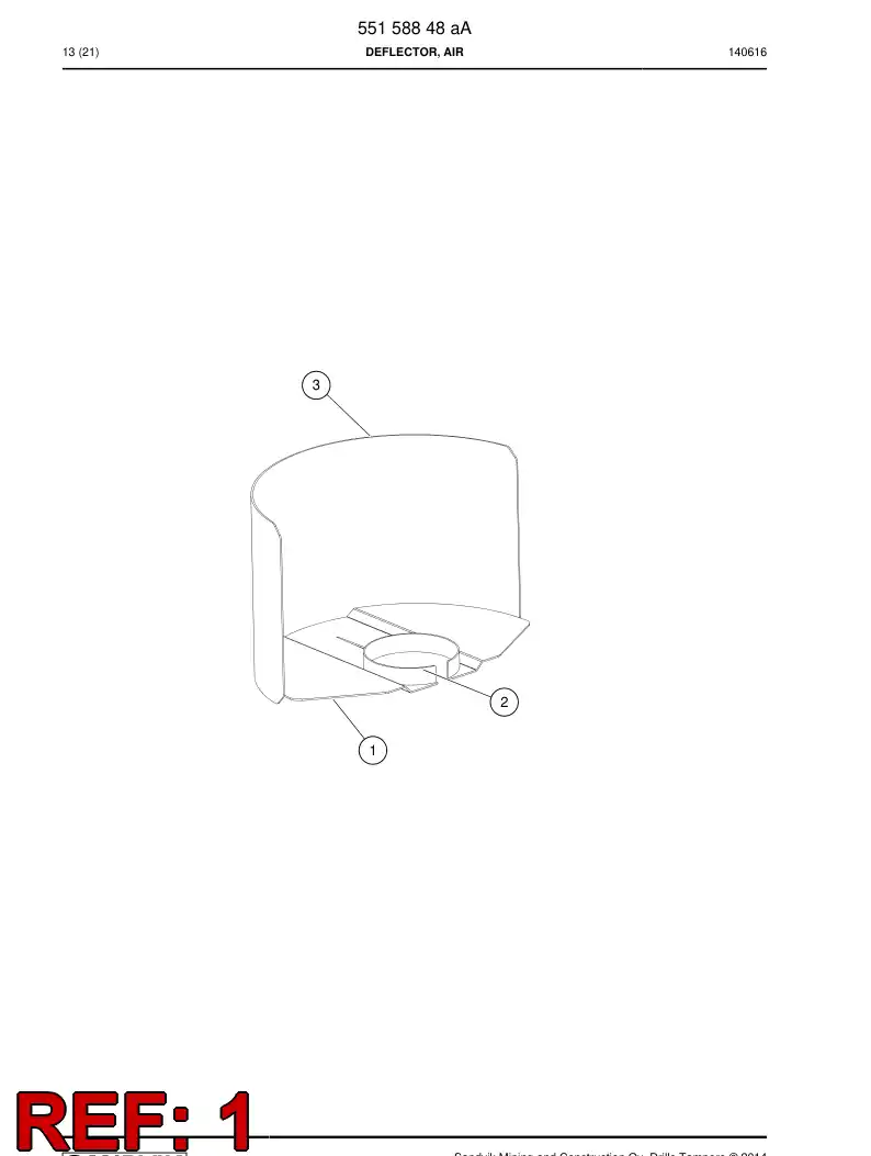 55158851a 551 588 51a Plate - Sandvik Technical Drawing