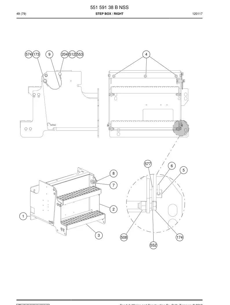55159138 551 591 38 STEP BOX - Sandvik Technical Drawing
