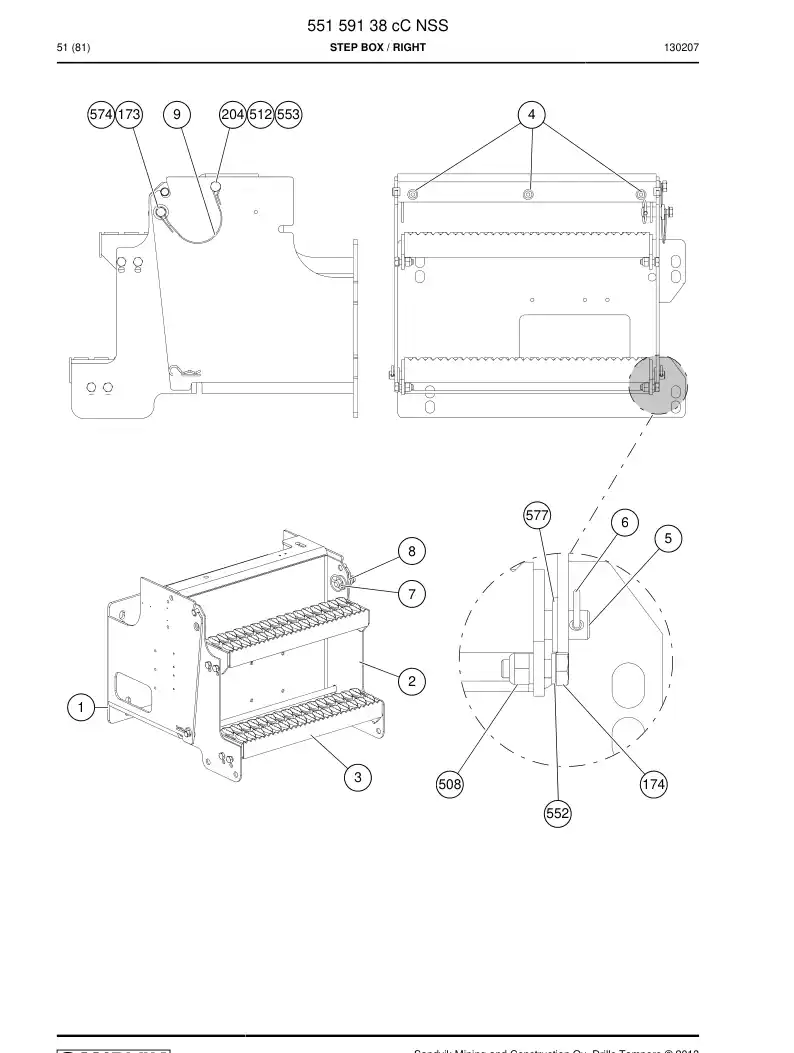 55159138e 551 591 38e Box, Step - Sandvik Technical Drawing