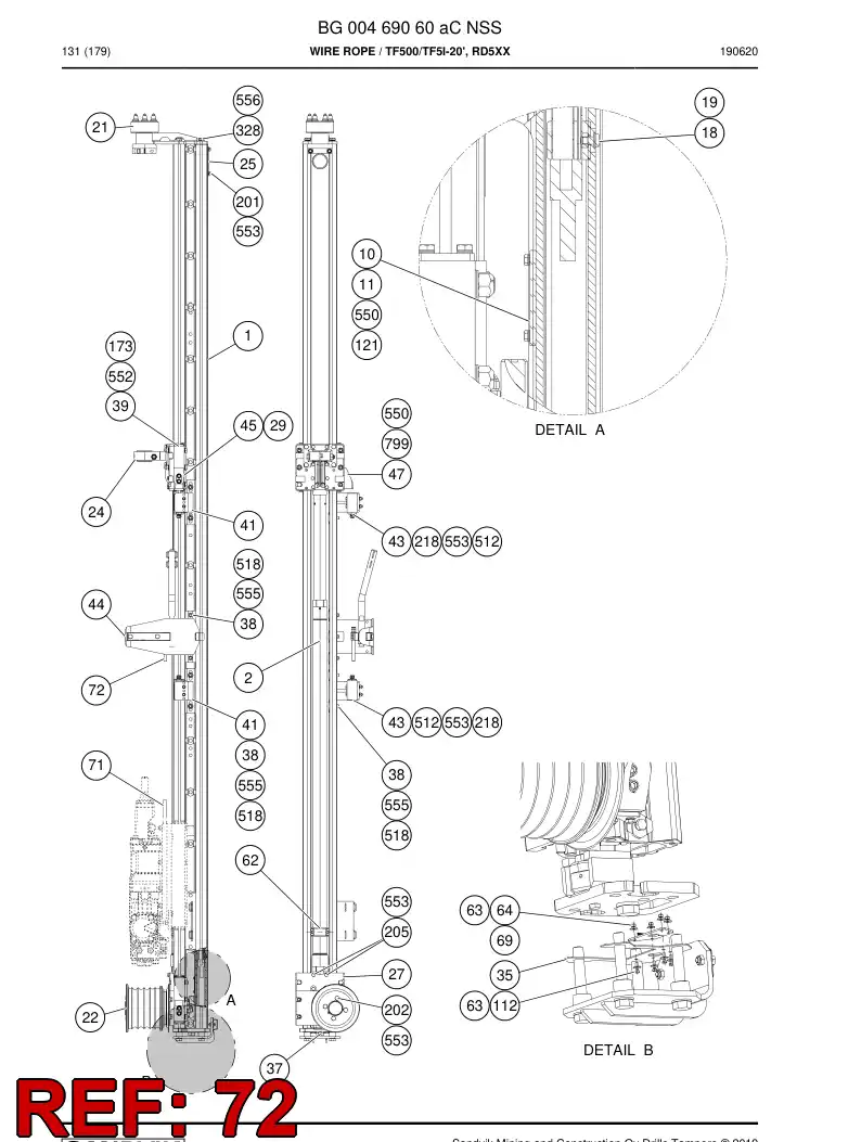 55159158b 551 591 58b Wire Rope - Sandvik Technical Drawing