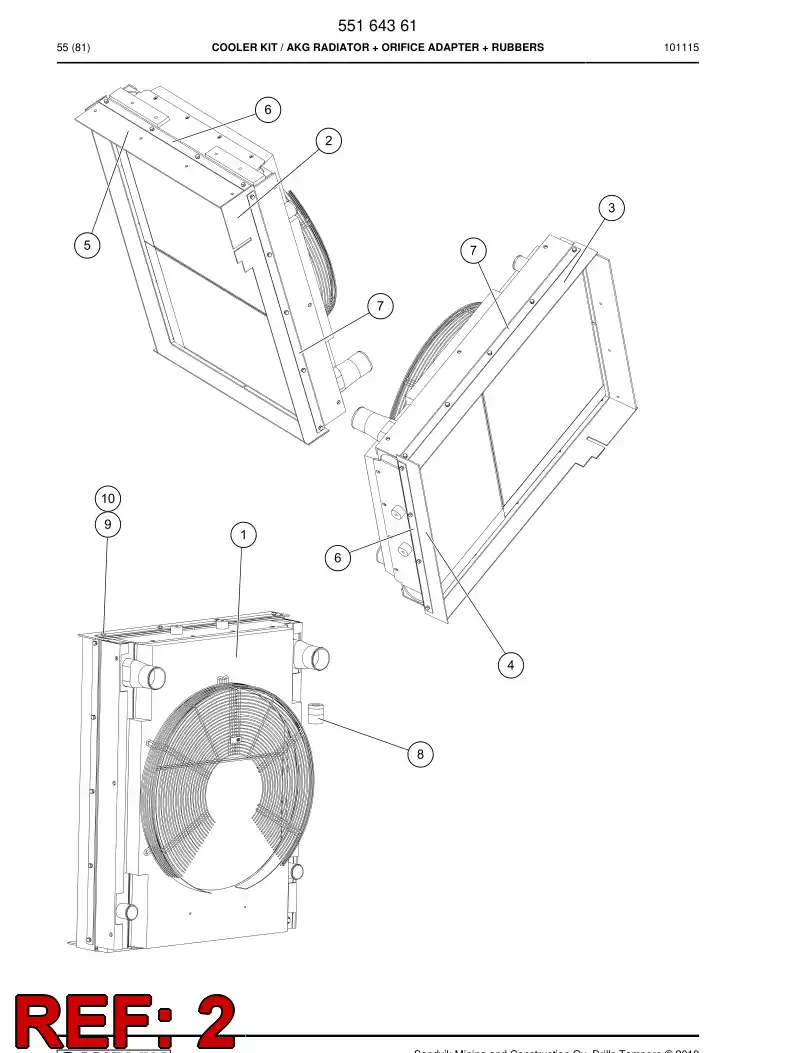 55159269 551 592 69 Rubber sheet - Sandvik Technical Drawing