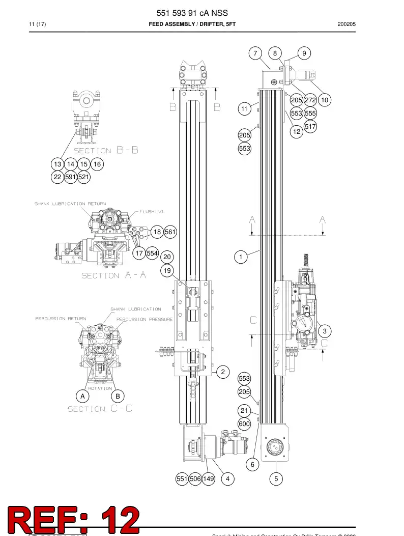 55159323b 551 593 23b Limiter - Sandvik Technical Drawing