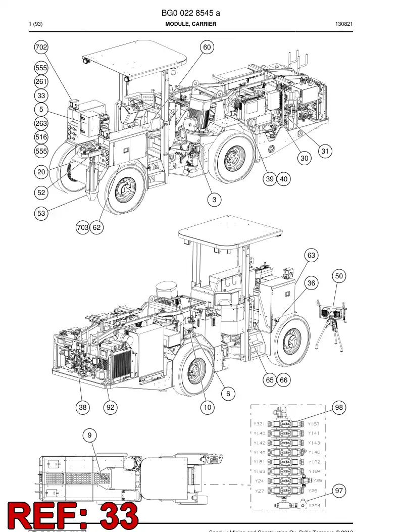 55159326a 551 593 26a Supporting block - Sandvik Technical Drawing