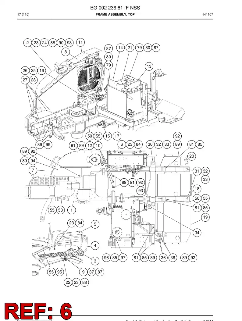 55159476e 551 594 76e Plate - Sandvik Technical Drawing