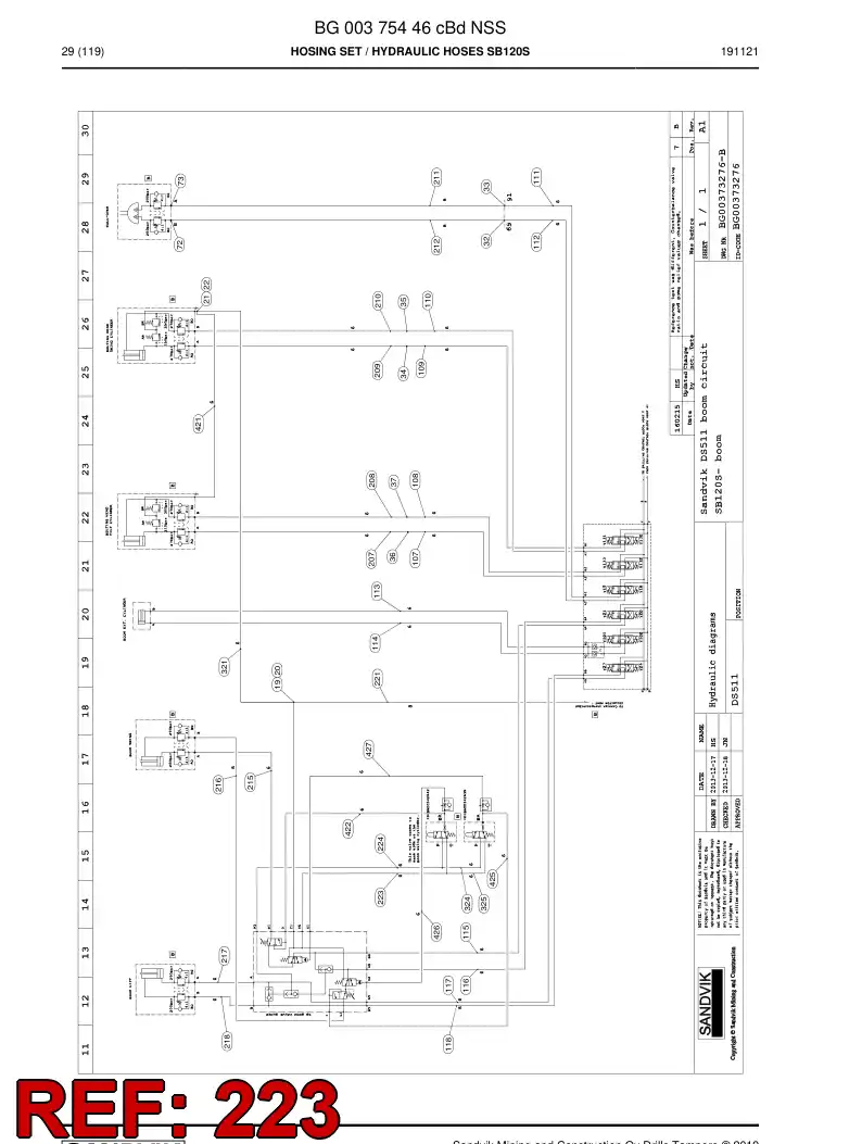 55159642 551 596 42 HOSE ASSEMBLY - Sandvik Technical Drawing