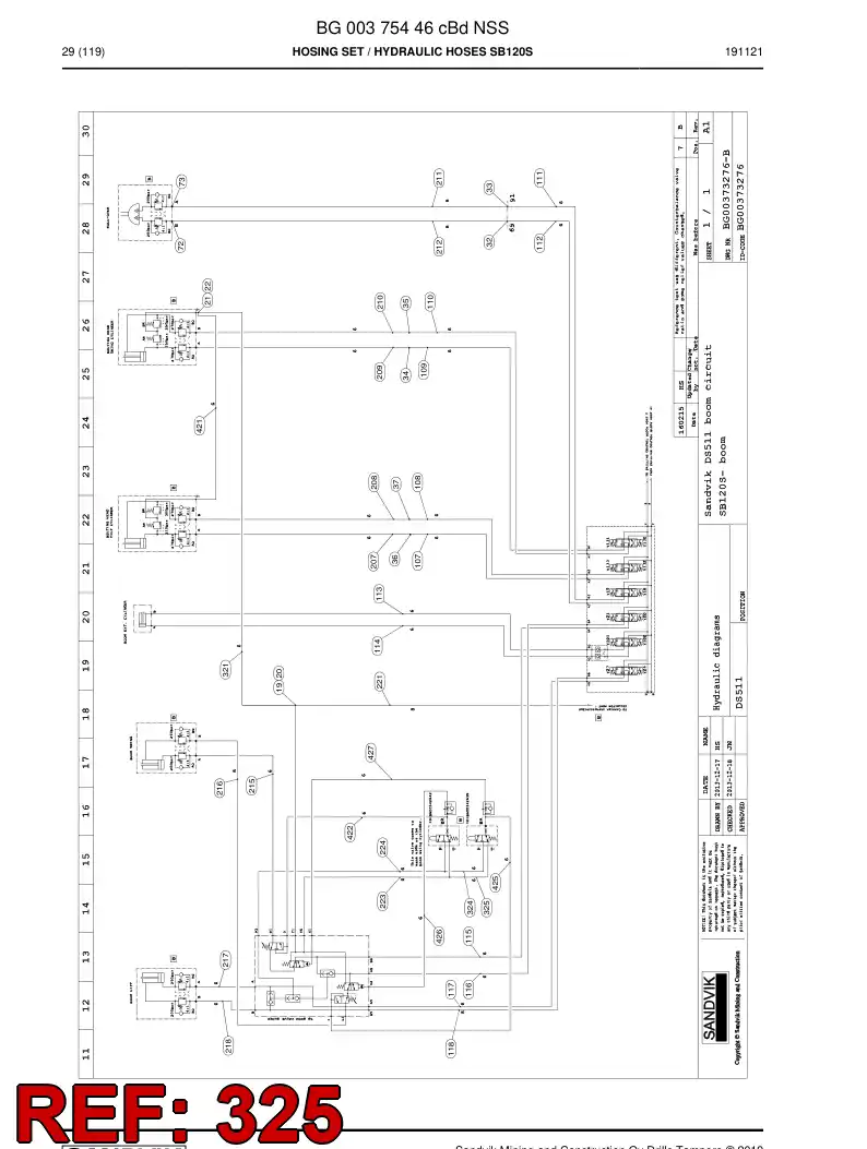 55159655 551 596 55 HOSE ASSEMBLY - Sandvik Technical Drawing