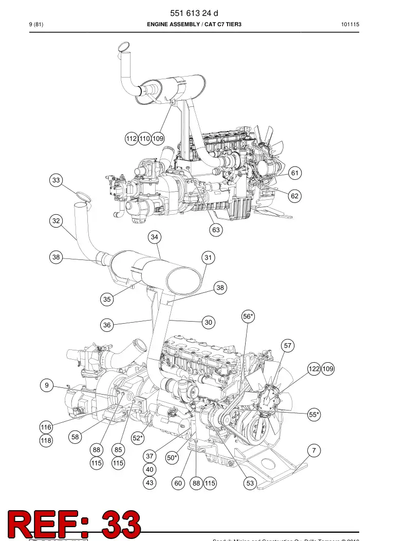 55159722 551 597 22 Cap, Protecting - Sandvik Technical Drawing