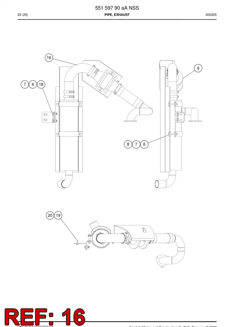 55159725 551 597 25 Elbow - Sandvik Technical Drawing