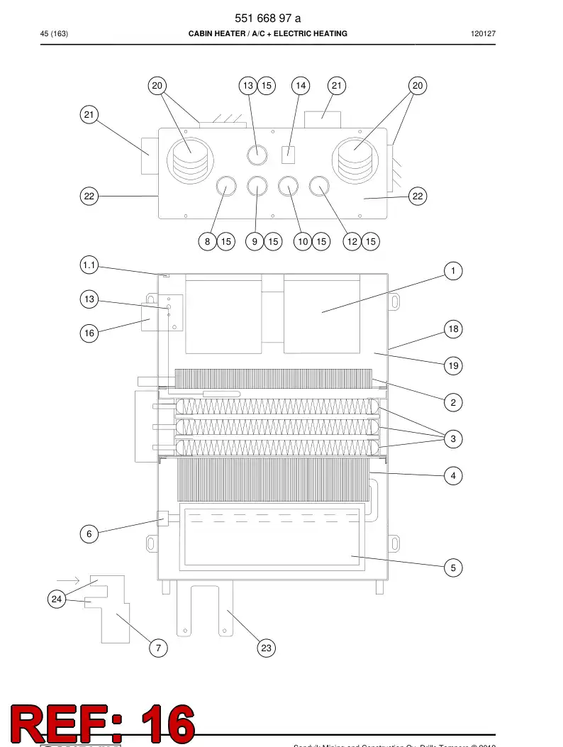 55159758 551 597 58 CAJA DE TERMINALES - Sandvik Technical Drawing