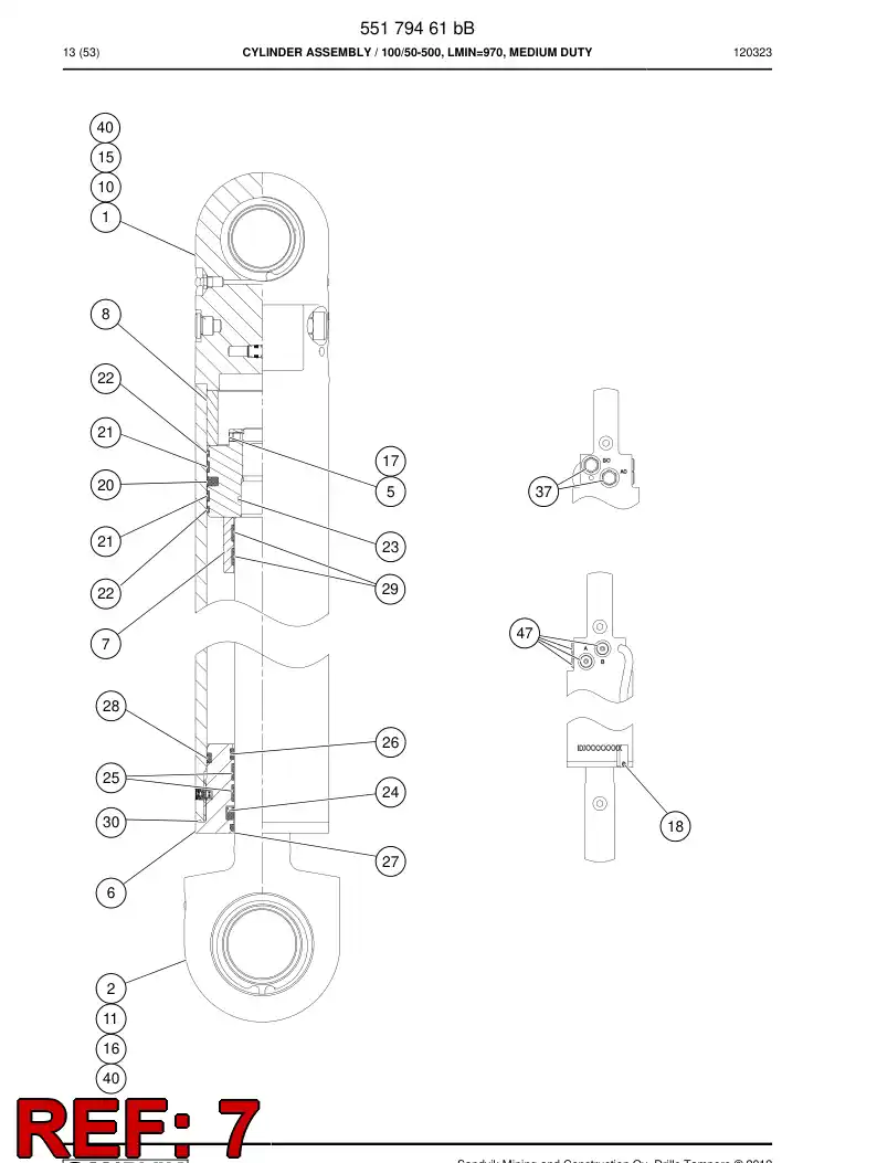 55159786 551 597 86 Bushing - Sandvik Technical Drawing