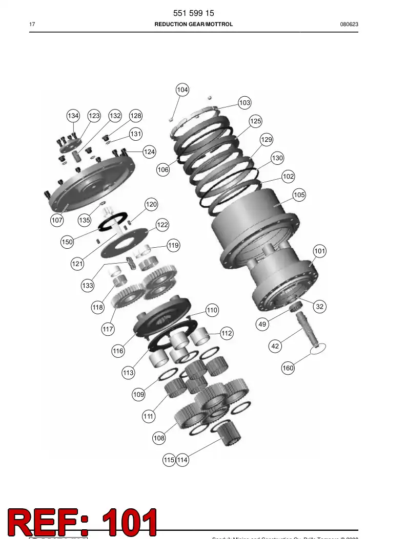 551 599 53 Spindle assembly - drawing