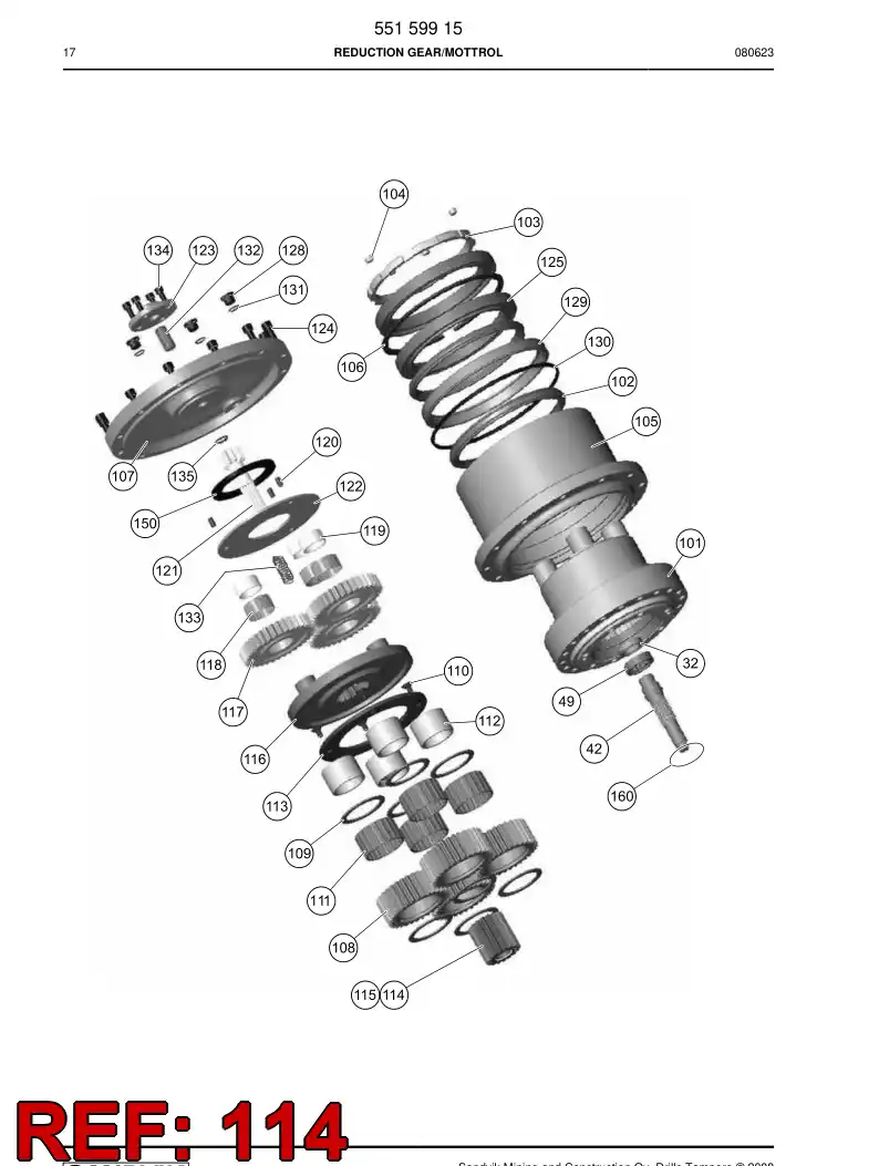 551 599 55 Gear, Sun - drawing
