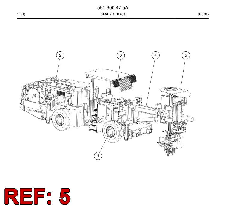 55160034b 551 600 34b DRILLING MODULE - Sandvik Technical Drawing