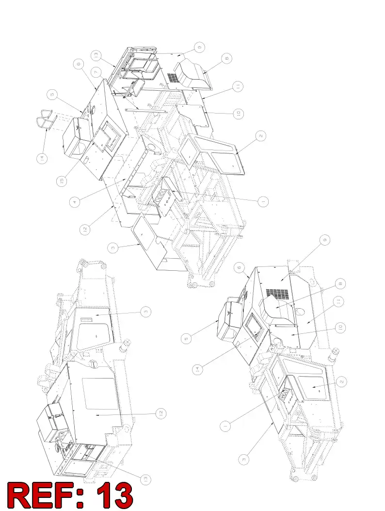 55160103 551 601 03 COVER ASSEMBLY - Sandvik Technical Drawing
