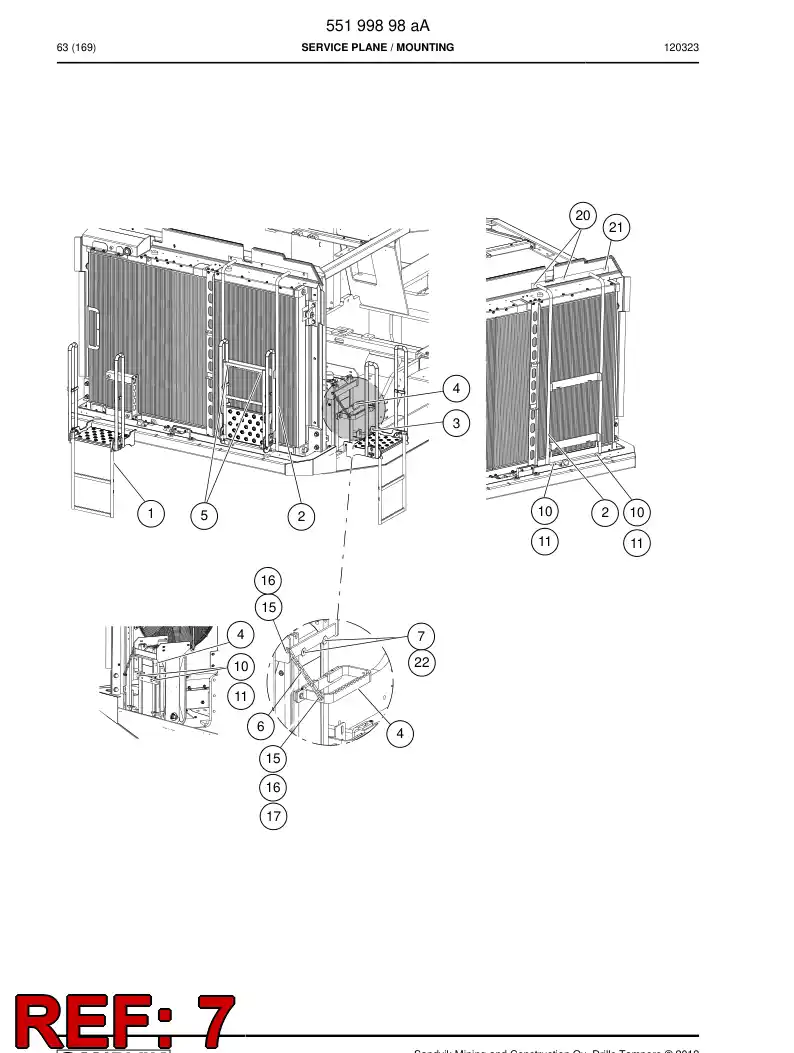 55160199 551 601 99 Magnet - Sandvik Technical Drawing