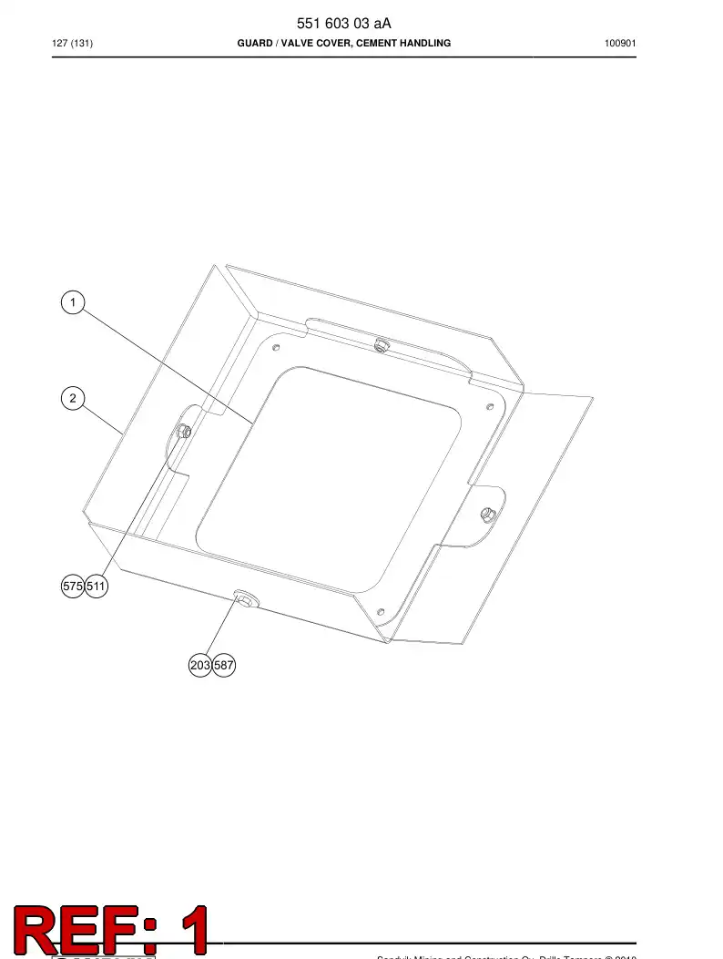 55160201 551 602 01 Plate - Sandvik Technical Drawing