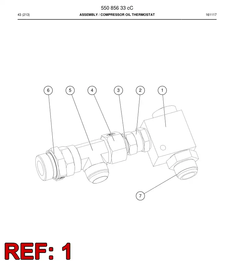 55160228 551 602 28 Valve, Thermostat - Sandvik Technical Drawing
