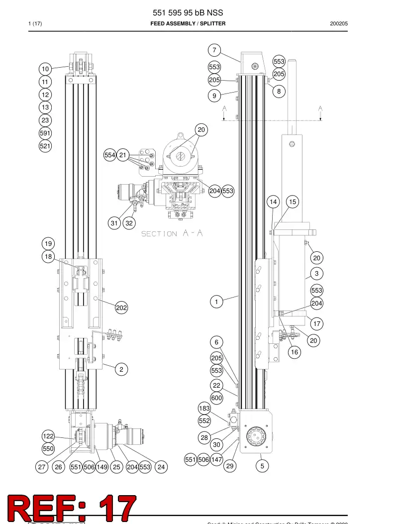 55160250 551 602 50 Plate - Sandvik Technical Drawing