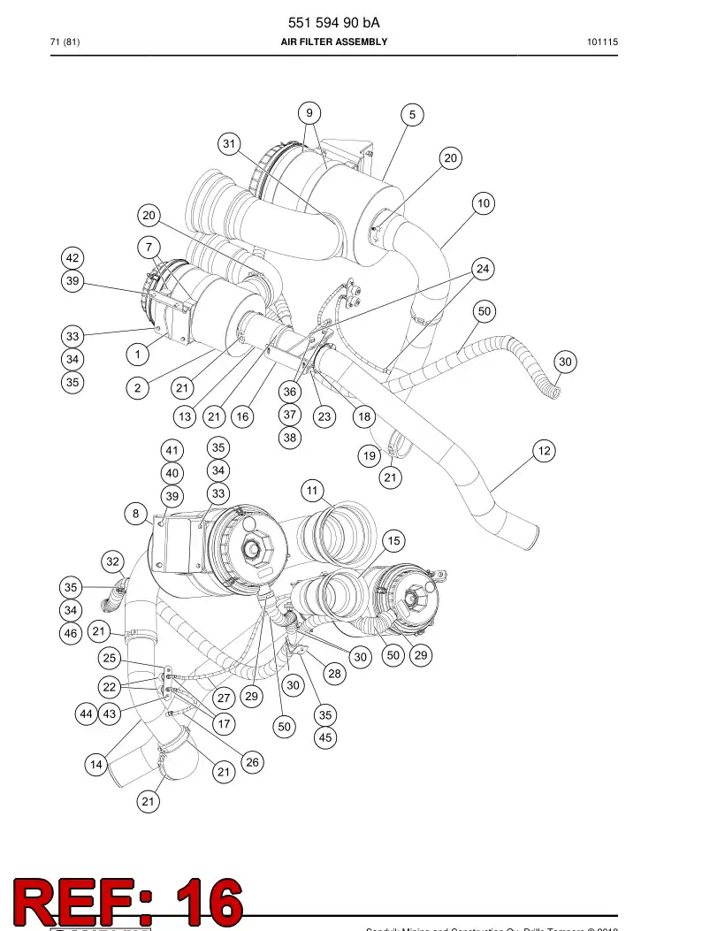 55160273 551 602 73 Supporting block - Sandvik Technical Drawing