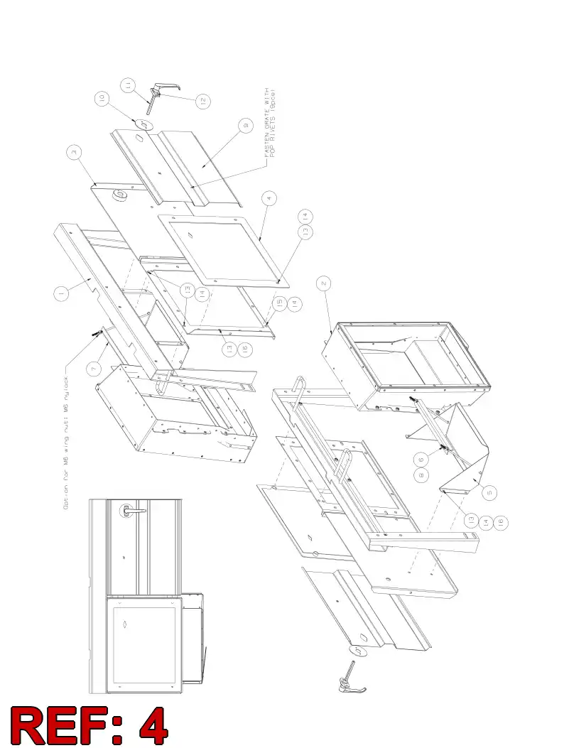 55160365 551 603 65 Grate - Sandvik Technical Drawing