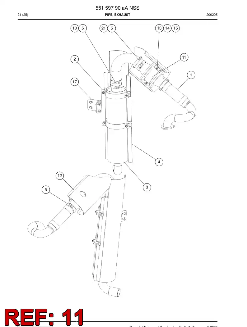 55160440 551 604 40 Protection - Sandvik Technical Drawing