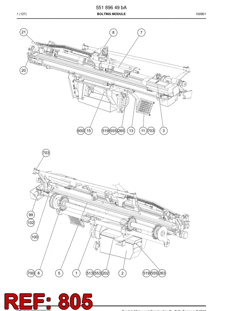 55160478 551 604 78 Hosing - Sandvik Technical Drawing