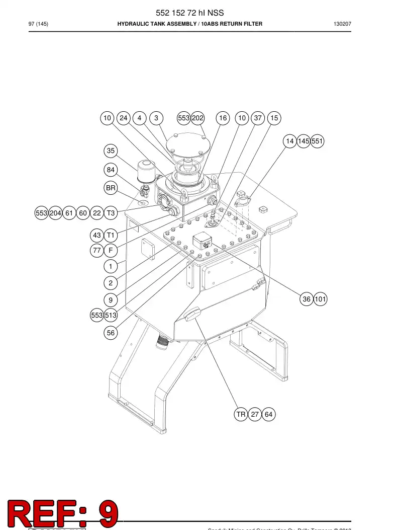 55160545c 551 605 45c SEAL - Sandvik Technical Drawing
