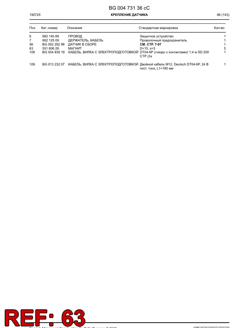 55160628a 551 606 28a Magnet - Sandvik Technical Drawing
