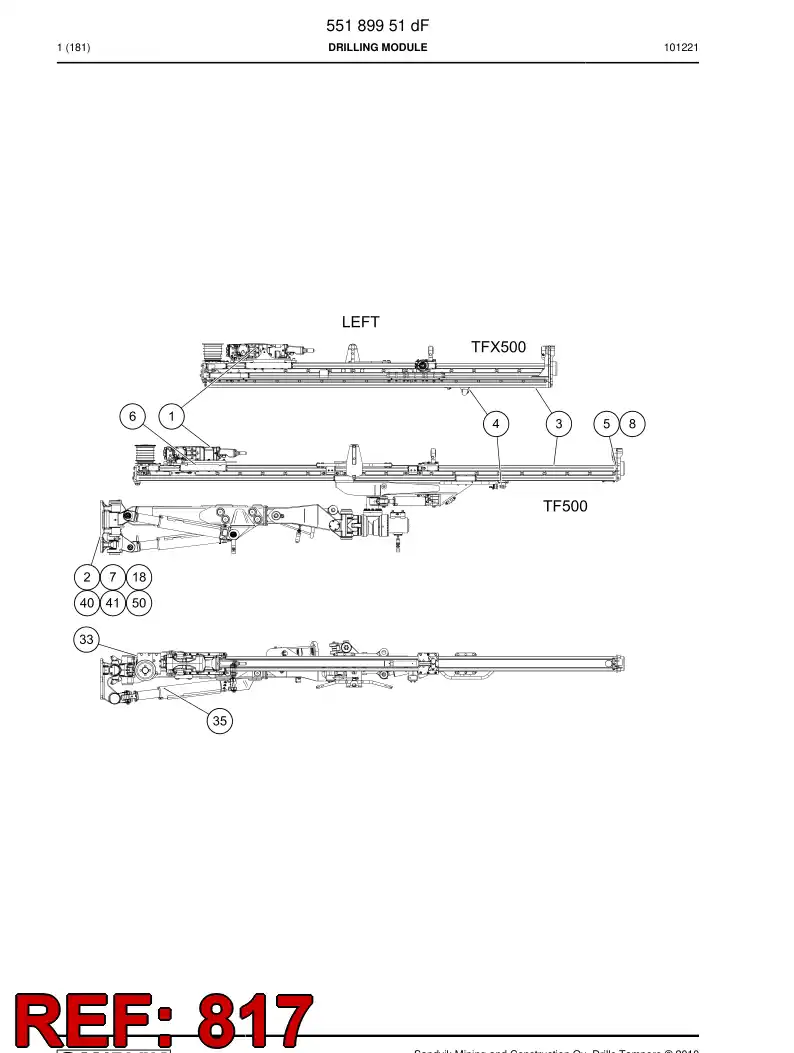 55160640b 551 606 40b Hosing - Sandvik Technical Drawing
