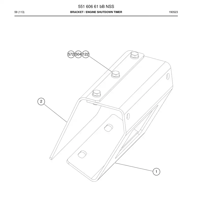 55160661b 551 606 61b Bracket - Sandvik Technical Drawing