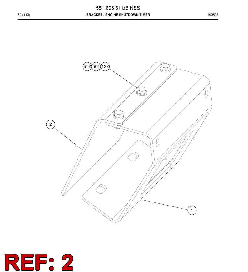 55160664 551 606 64 Cover, Plastic - Sandvik Technical Drawing