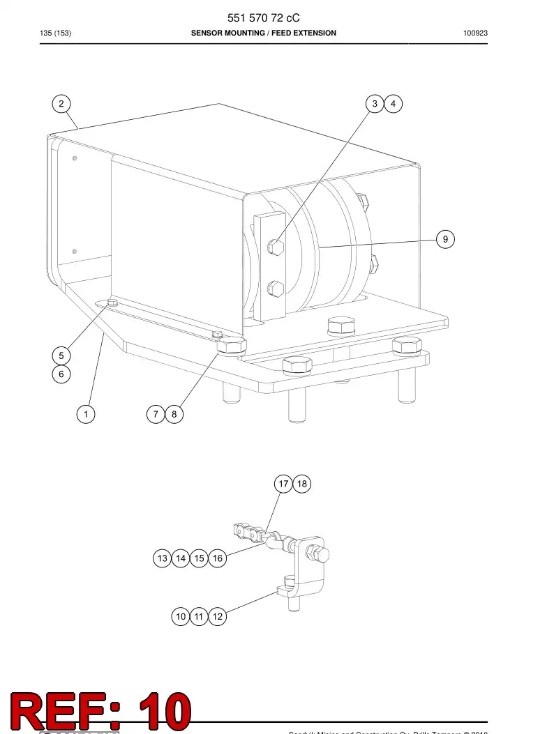 55160831 551 608 31 Bracket - Sandvik Technical Drawing