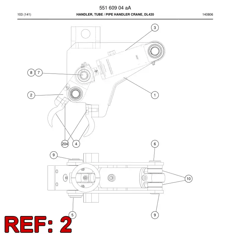 55161082 551 610 82 Jaw - Sandvik Technical Drawing