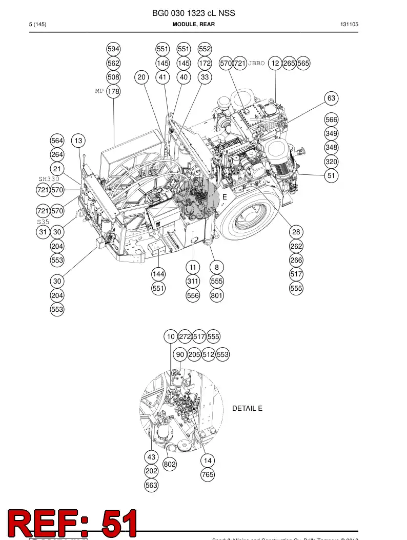 55161113a 551 611 13a Machining - Sandvik Technical Drawing
