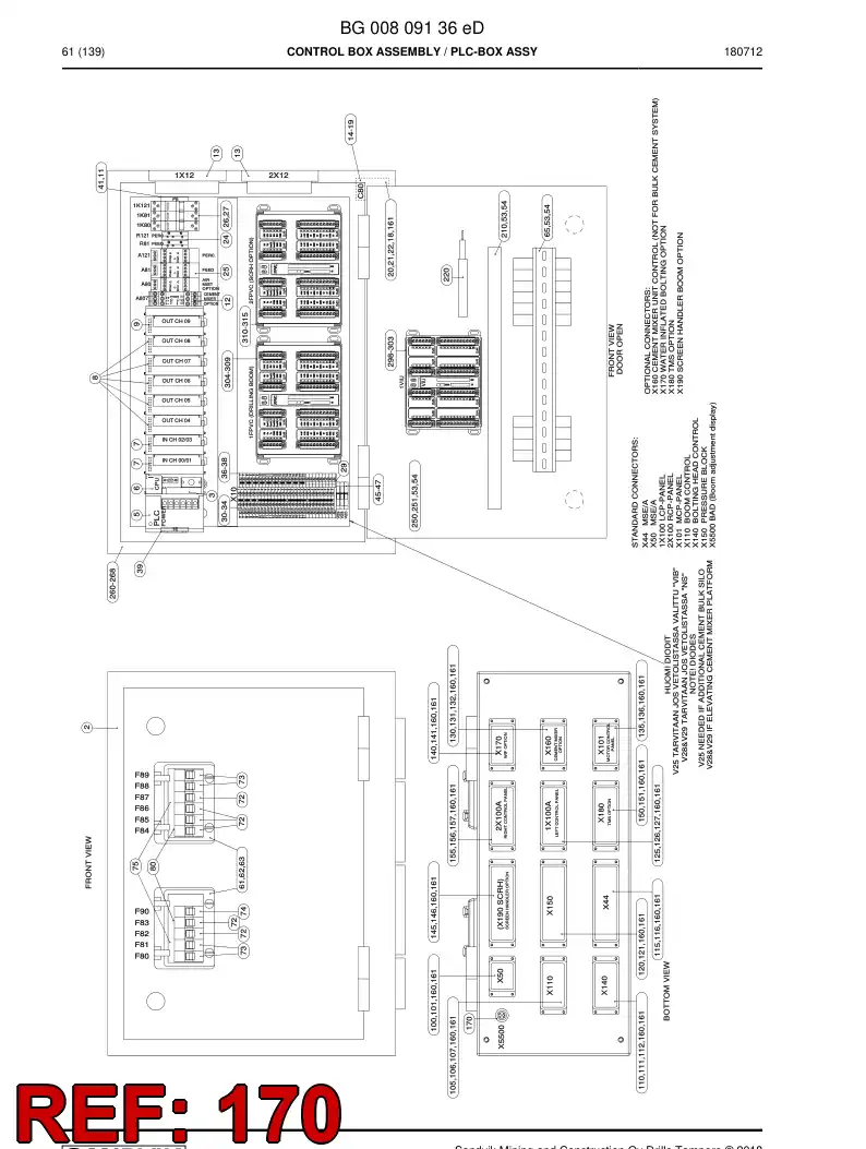 55161118 551 611 18 CONECTOR DO CHASSI - Sandvik Technical Drawing