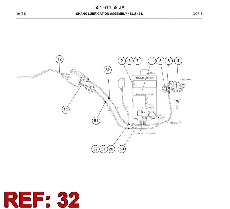 55161245 551 612 45 Bracket - Sandvik Technical Drawing