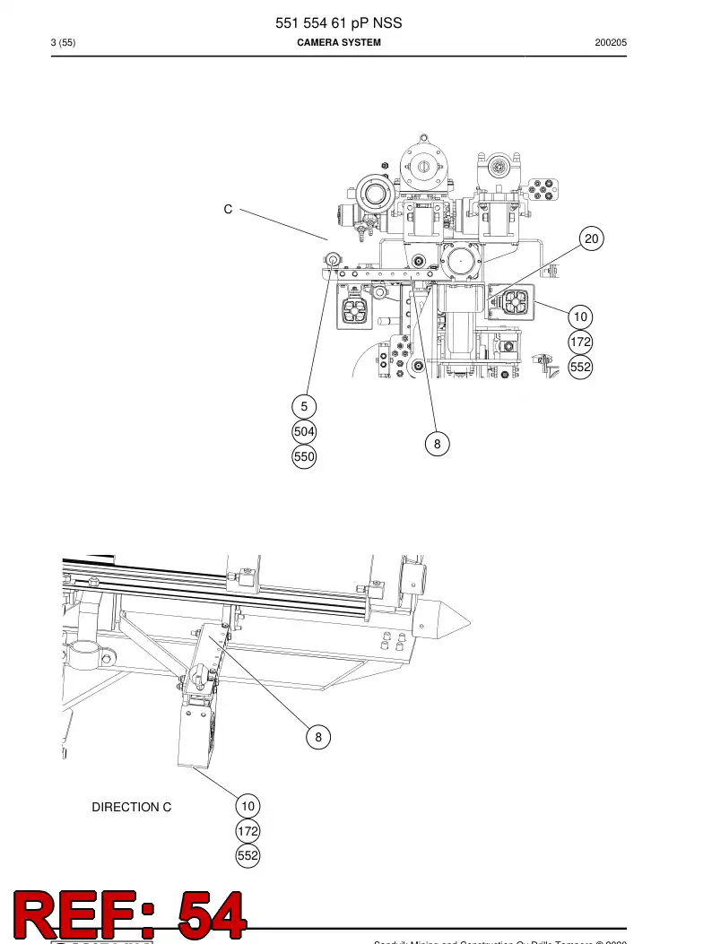 55161265b 551 612 65b Antenna - Sandvik Technical Drawing