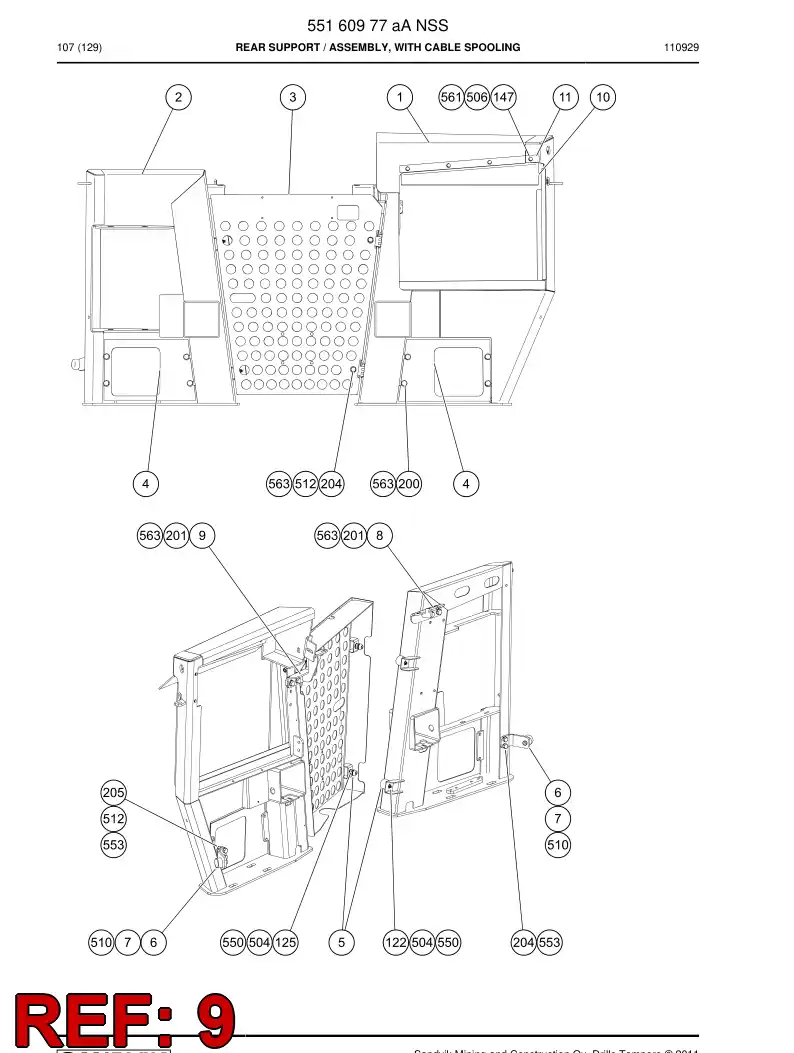 55161397 551 613 97 Supporting block - Sandvik Technical Drawing