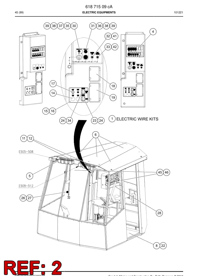 55161462 551 614 62 ELECTRIC EQUIPMENTS - Sandvik Technical Drawing
