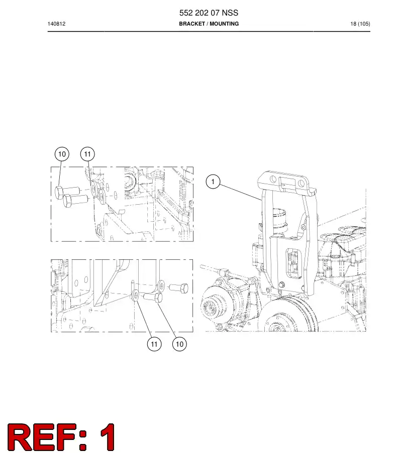 55161505 551 615 05 Bracket - Sandvik Technical Drawing
