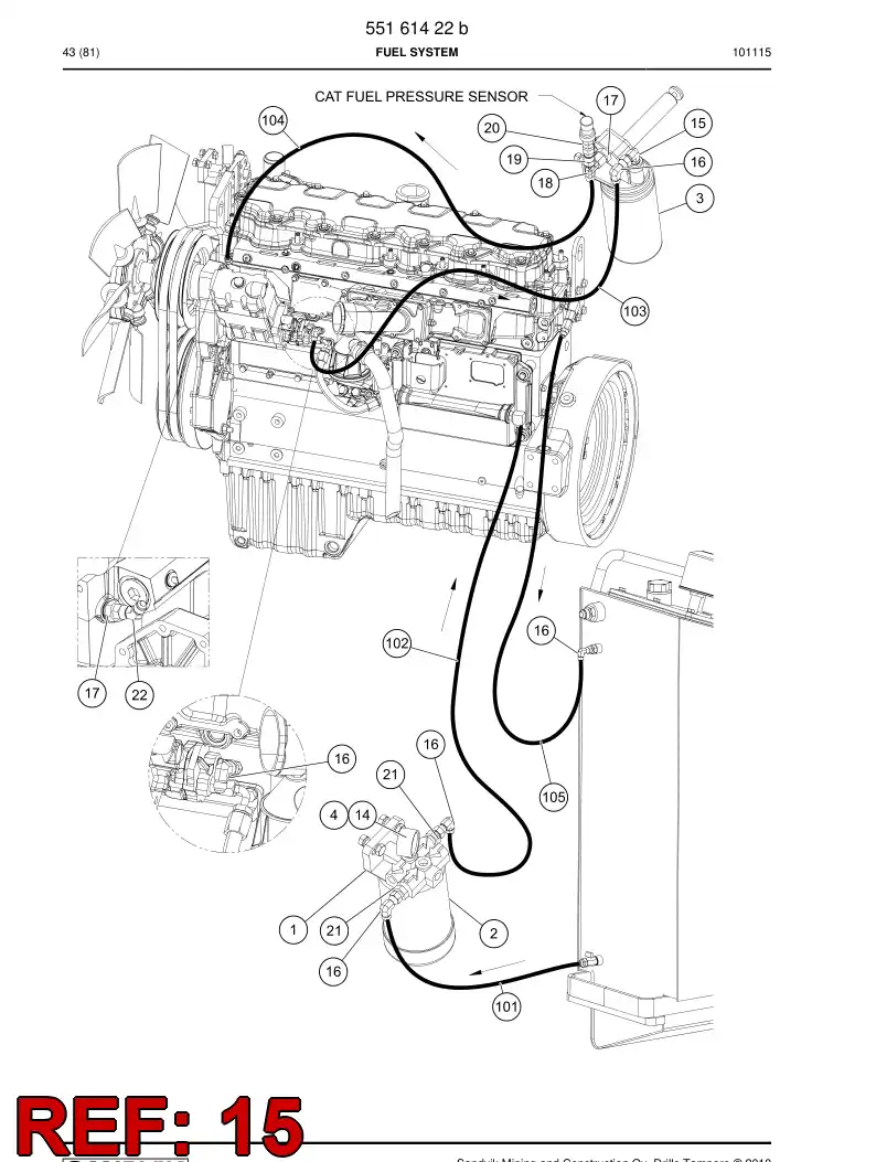 55161539 551 615 39 Straight thread elbow - Sandvik Technical Drawing